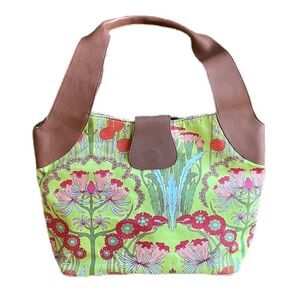 Amy Butler for Kalencom Sweet Rose Tote Organic Cotton Colorful Floral Large